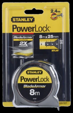 Stanley Rolbandmaat Powerlock Blade Armor - 8 Meter -ToolMania Verkoop 0 33 527 P1 1