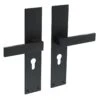 Intersteel Deurkruk Amsterdam Met Schild 250x55x2mm Profielcilindergat 55mm Zwart
