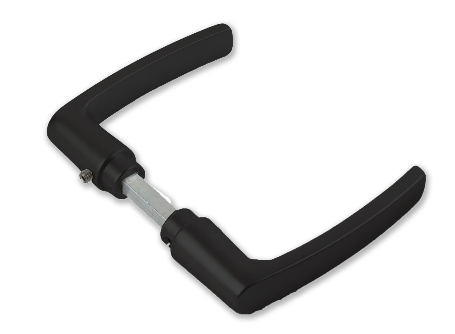 Haxo Deurgreep Set Mat Zwart Met WC-badkamerslot | Deurbeslag 7 Haxo Deurgreep Set Mat Zwart Met WC-badkamerslot | Deurbeslag - Afbeelding 7