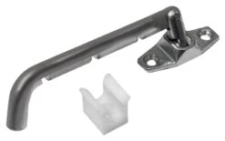 Verstelbare Kierstandhouder Met Veiligheidssluiting Incl. Sluithaken (type SH 881B En SH 882B) / Voor Naar Buitendraaiende Deuren En Ramen / Staal Zilvergrijs