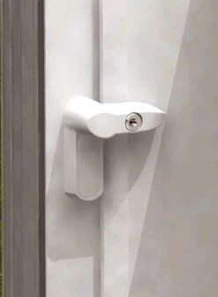 SecuMax Raamgrendel Met Slot En Sleutel Wit