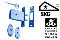 Insteek-bijzetslot / DX / SKG*® / Verschillend Sluitend