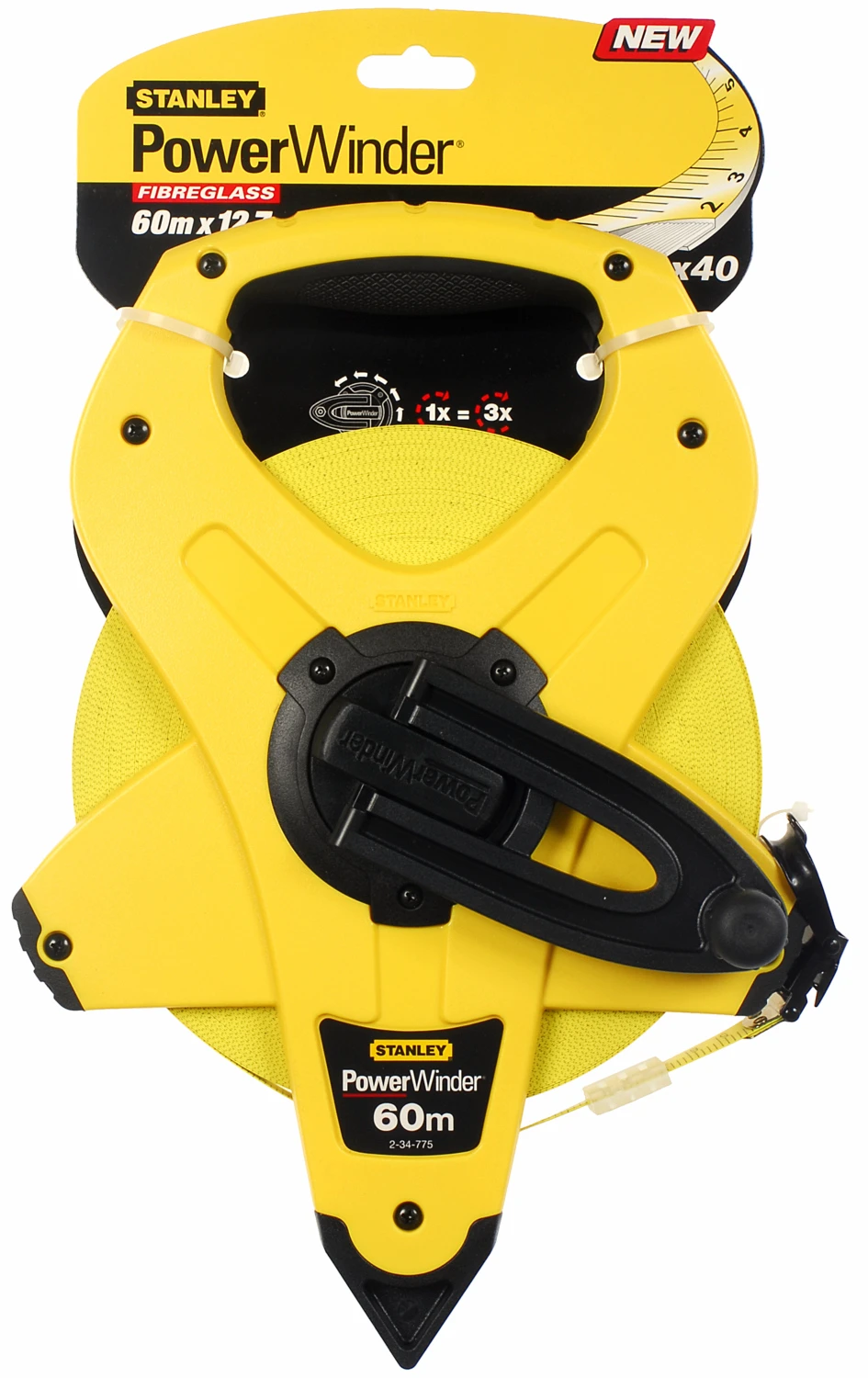 Stanley Landmeter PowerWinder Fiberglas - 60 Meter 2 Stanley Landmeter PowerWinder Fiberglas - 60 Meter - Afbeelding 2