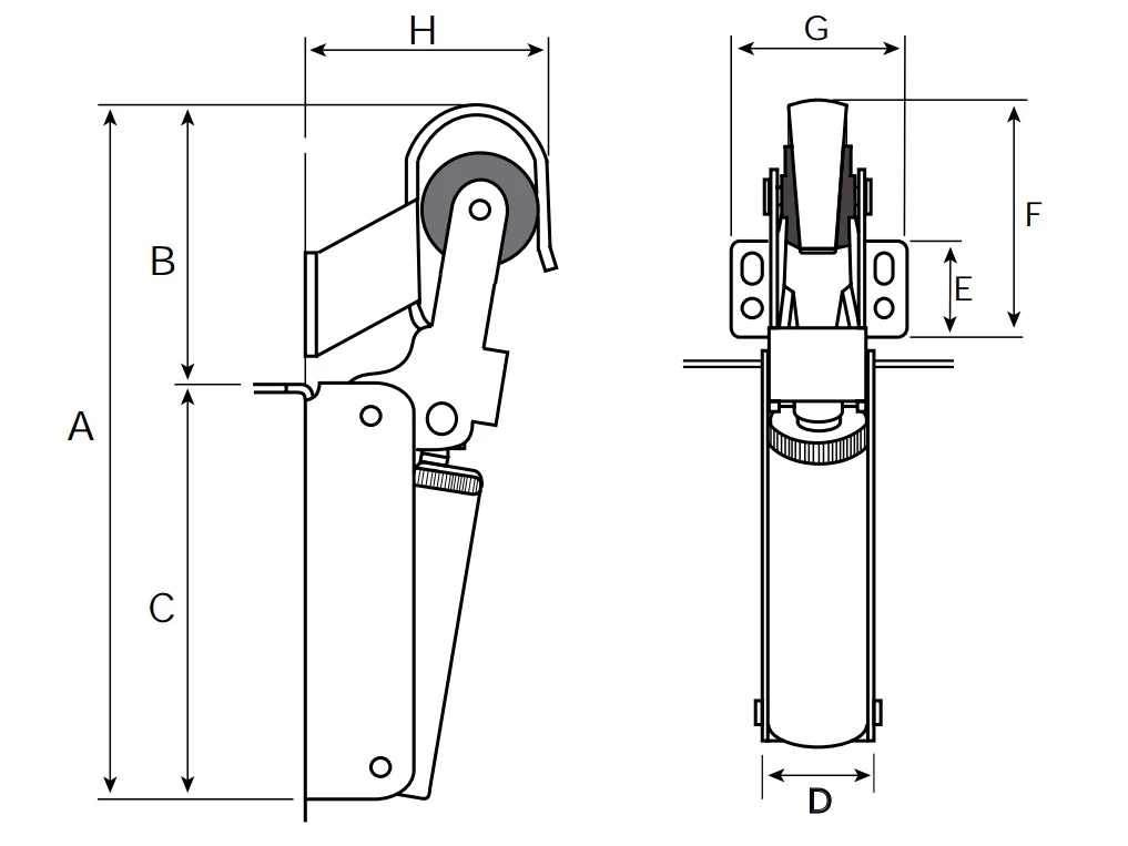 DX Deurvanger Zwaarte 3 RVS 2 DX Deurvanger Zwaarte 3 RVS - Afbeelding 2
