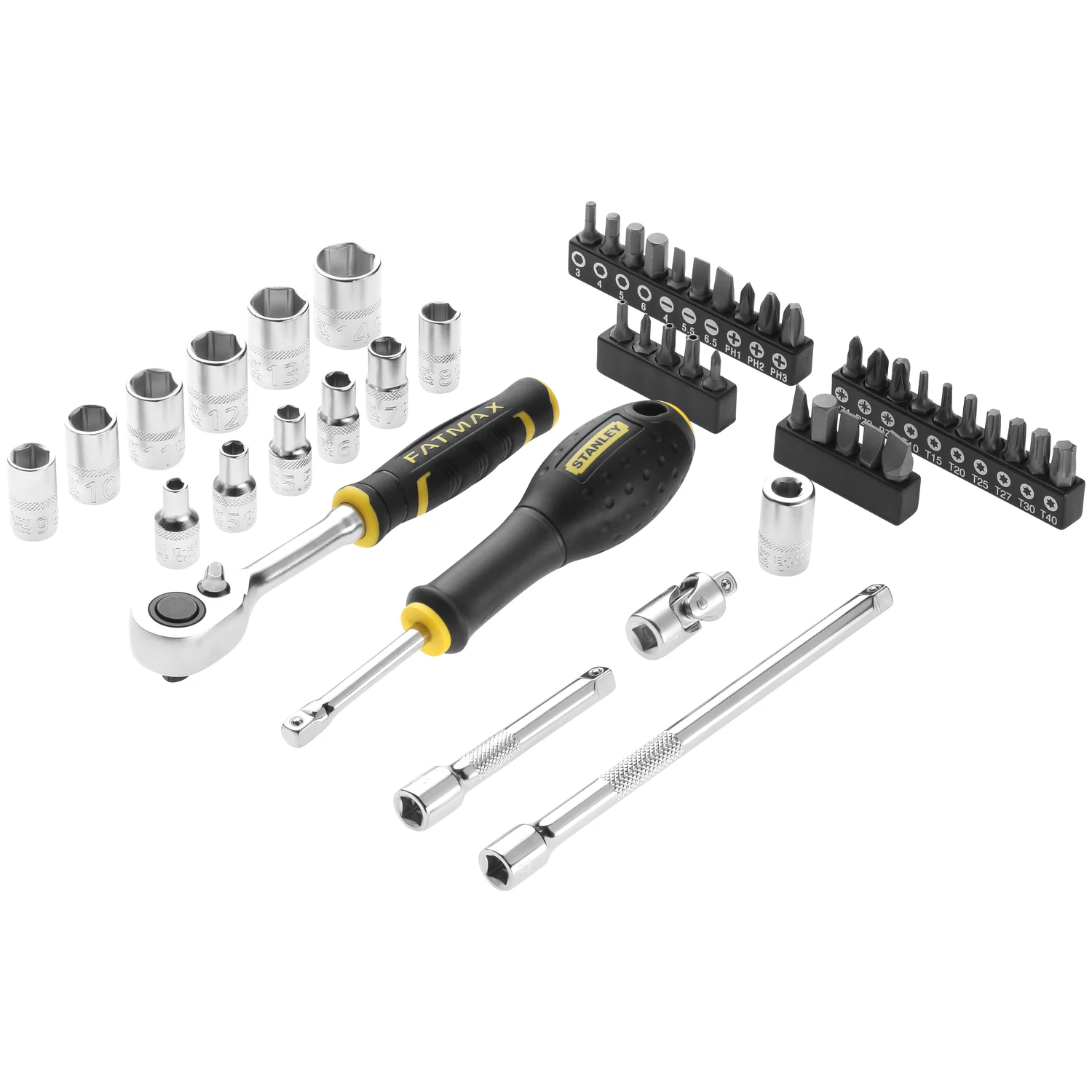 Stanley FatMax 1/4" Dopsleutelset (48 Delig) 2 Stanley FatMax 1/4" Dopsleutelset (48 Delig) - Afbeelding 2