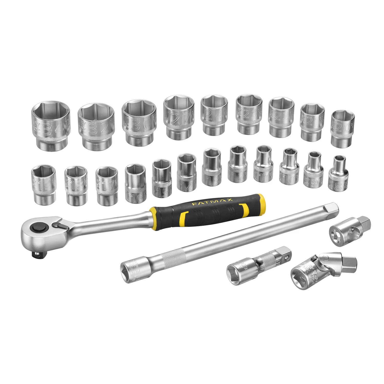 Stanley FatMax 1/2" Doppenset (26 Delig) 2 Stanley FatMax 1/2" Doppenset (26 Delig) - Afbeelding 2