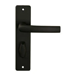 Haxo Deurgreep Set Mat Zwart Met WC-badkamerslot | Deurbeslag 14 Haxo Deurgreep Set Mat Zwart Met WC-badkamerslot | Deurbeslag -ToolMania Verkoop klink1 1M