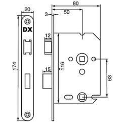 Haxo Deurgreep Set Mat Zwart Met WC-badkamerslot | Deurbeslag 12 Haxo Deurgreep Set Mat Zwart Met WC-badkamerslot | Deurbeslag -ToolMania Verkoop wc slot
